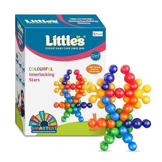 Little's Colorful Interlocking Stars | Activity & Learning Toys for Kids | Multi