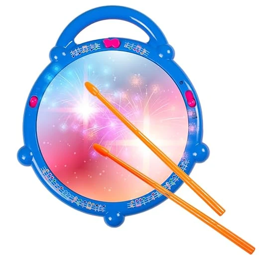 Gooyo GY168-23 Battery Operated 3D Flash Drum Toy with Flash Light & Music Effec