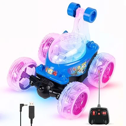Gooyo 9802 Rechargeable 5 Functions 360° Rotating & Rolling Big Stunt Car Toy wi