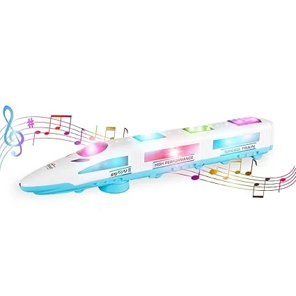 Gooyo GY-138A Battery Operated 3D Dynamic Flash Speed Train Toy with Musical Sou