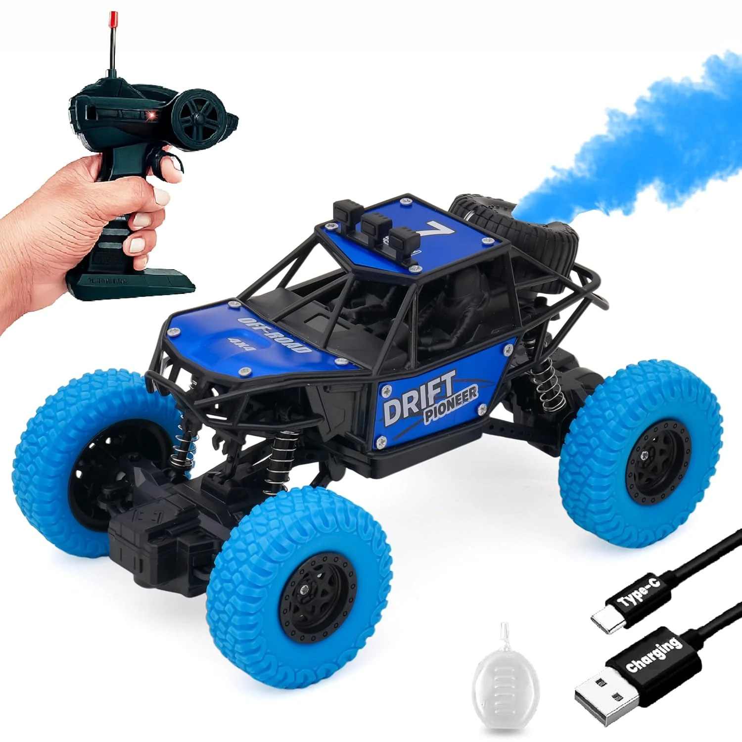 Gooyo GY-45 Rechargeable Remote Control Rock Crawler Car with Smoke | Monster Tr