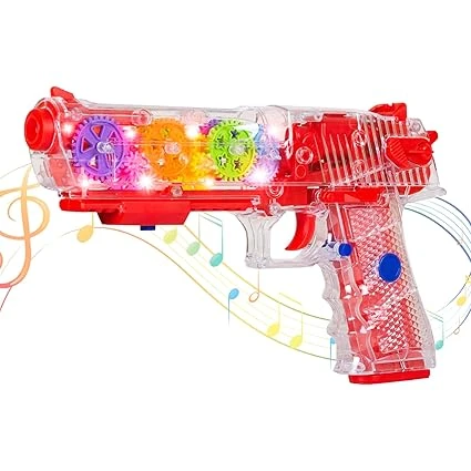 Gooyo GYG001 3D Concept Gear Toy Gun with Flashing LED Lights and Musical Sounds