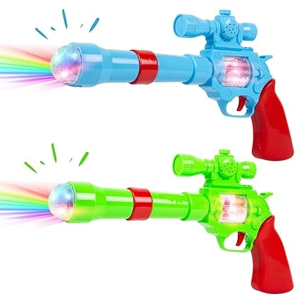 Gooyo GY938 Battery Operated 3D Projection Strike Toy Gun with Vibrant Light & S