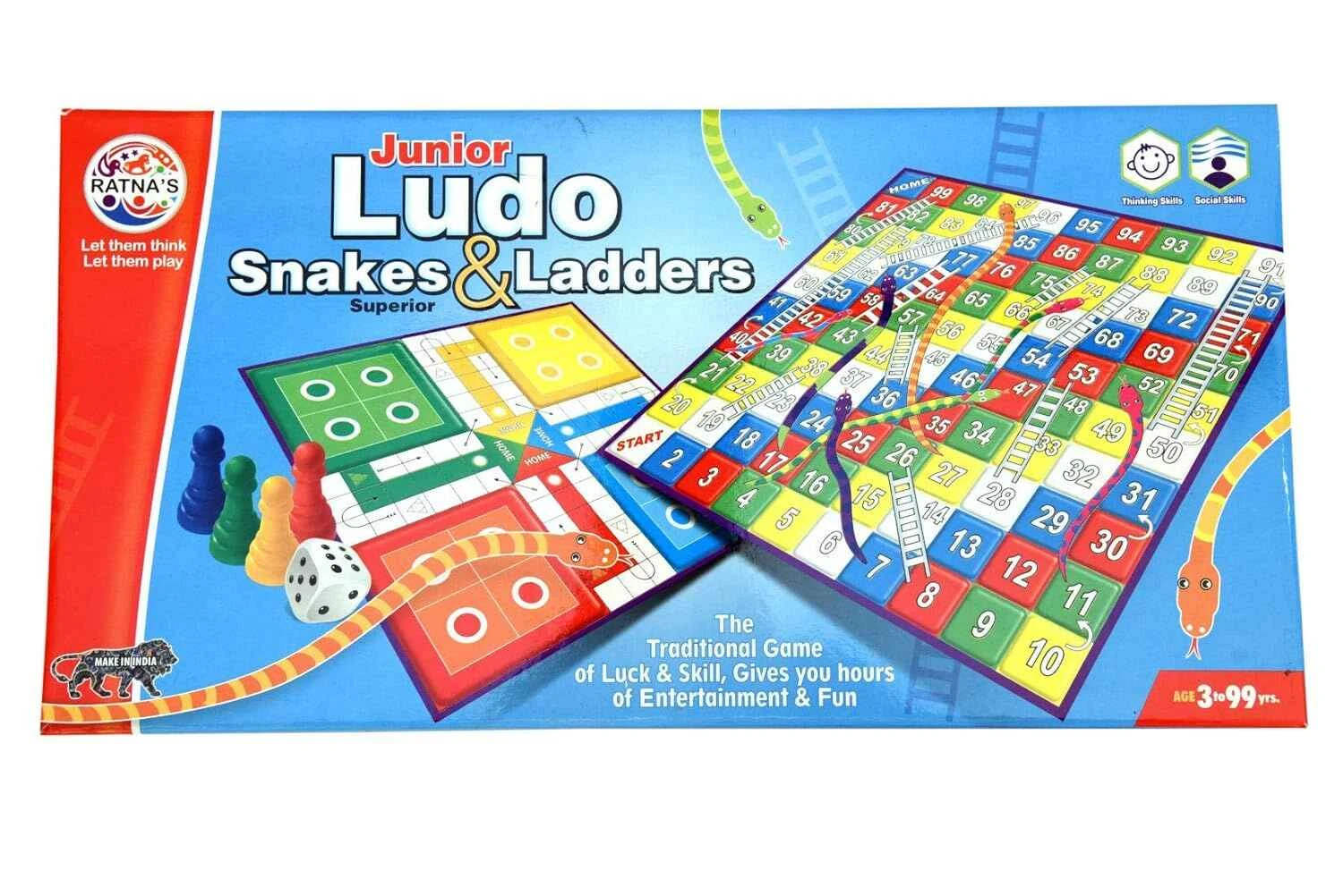 Ratna's Classic Strategy Game Ludo for Kids (Small)