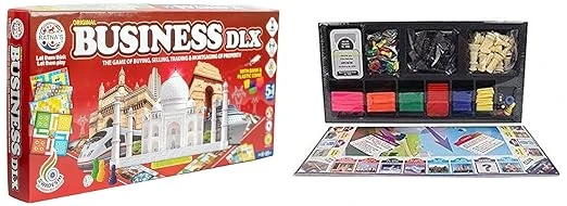 Ratna's Business 5 in 1 Deluxe Game with Plastic Money Coins to Learn Trading - 