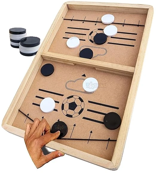 Toyshine Junior String Hockey Wooden Table Battle Game Test Your Speed with Slin