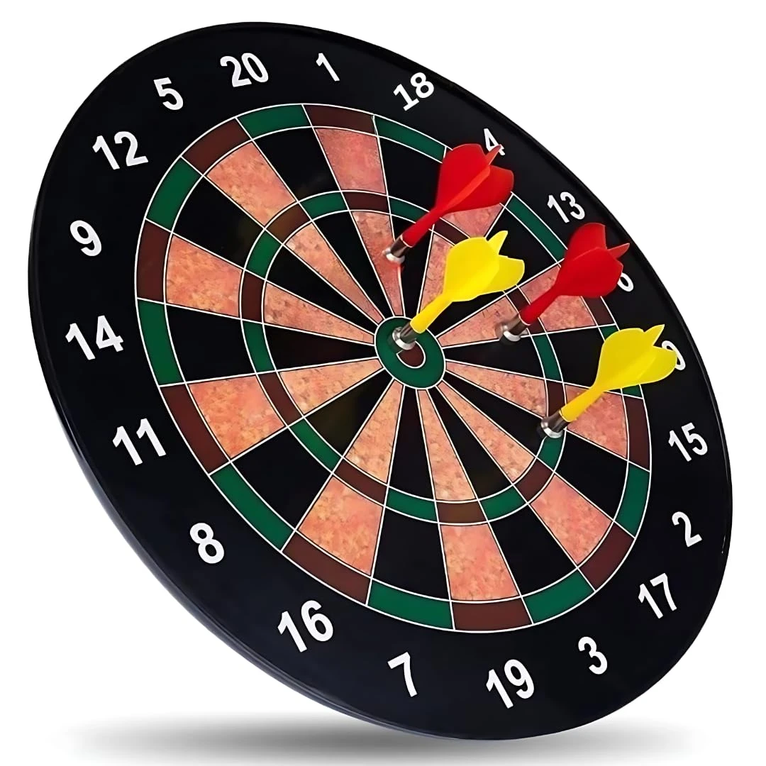 Storio Premium Magnetic Dart Board with 4 Darts - Fun Indoor and Outdoor Dart Ga