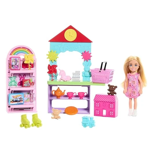 Barbie Chelsea Can Be… Toy Store Playset with Small Blonde Doll, Counter & Displ