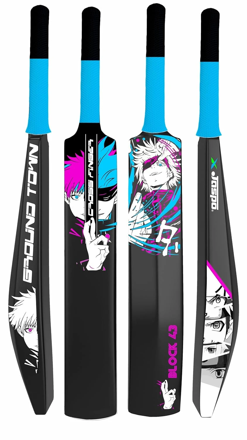 Jaspo Anime Bat Premium Tennis Plastic Cricket Full Size Bat (34” X 4.5” inch) f