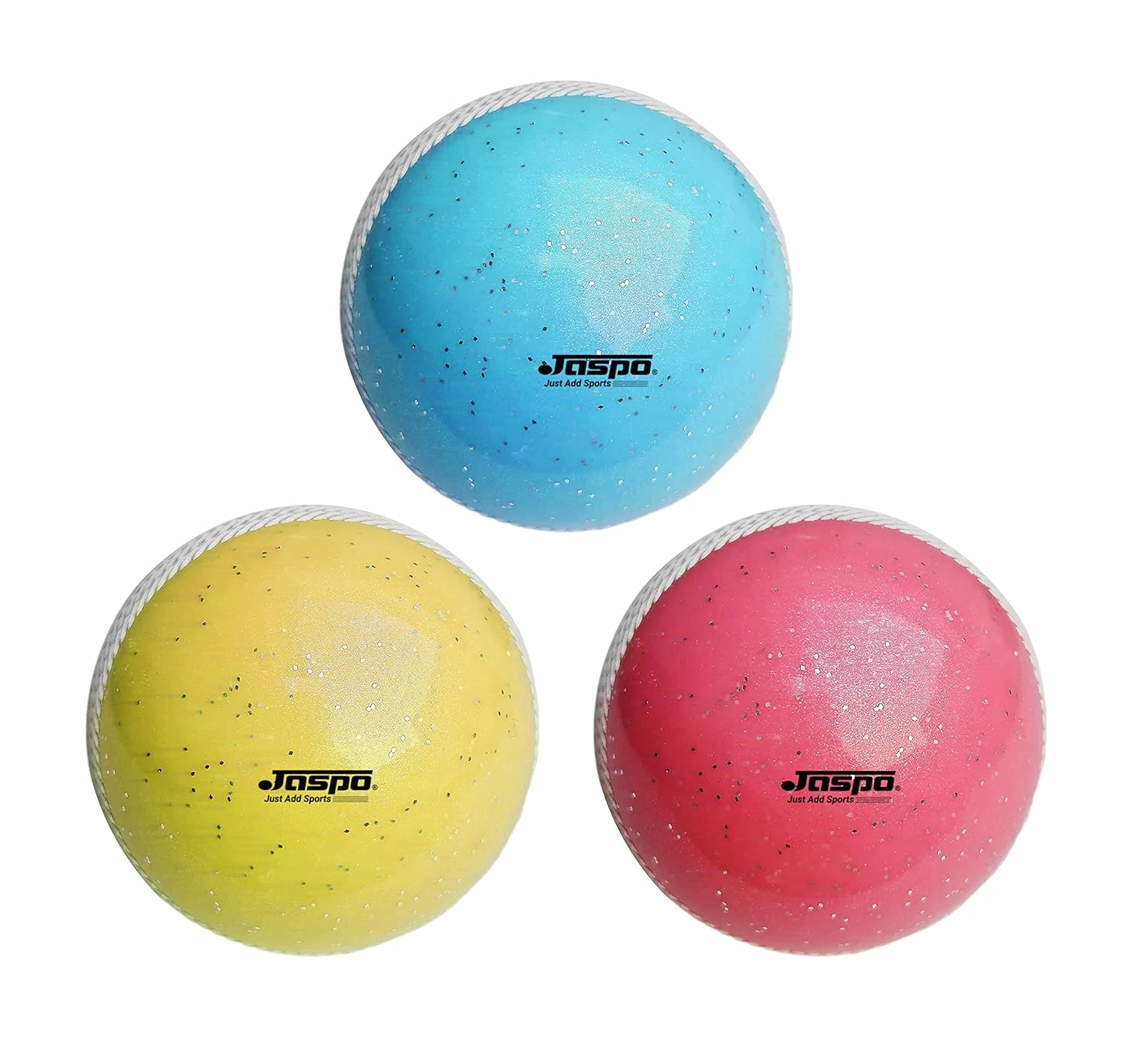 jaspo T-20 Soft PVC Cricket Balls (Pack of Three) 110 Gm. (Sparkle Multi)