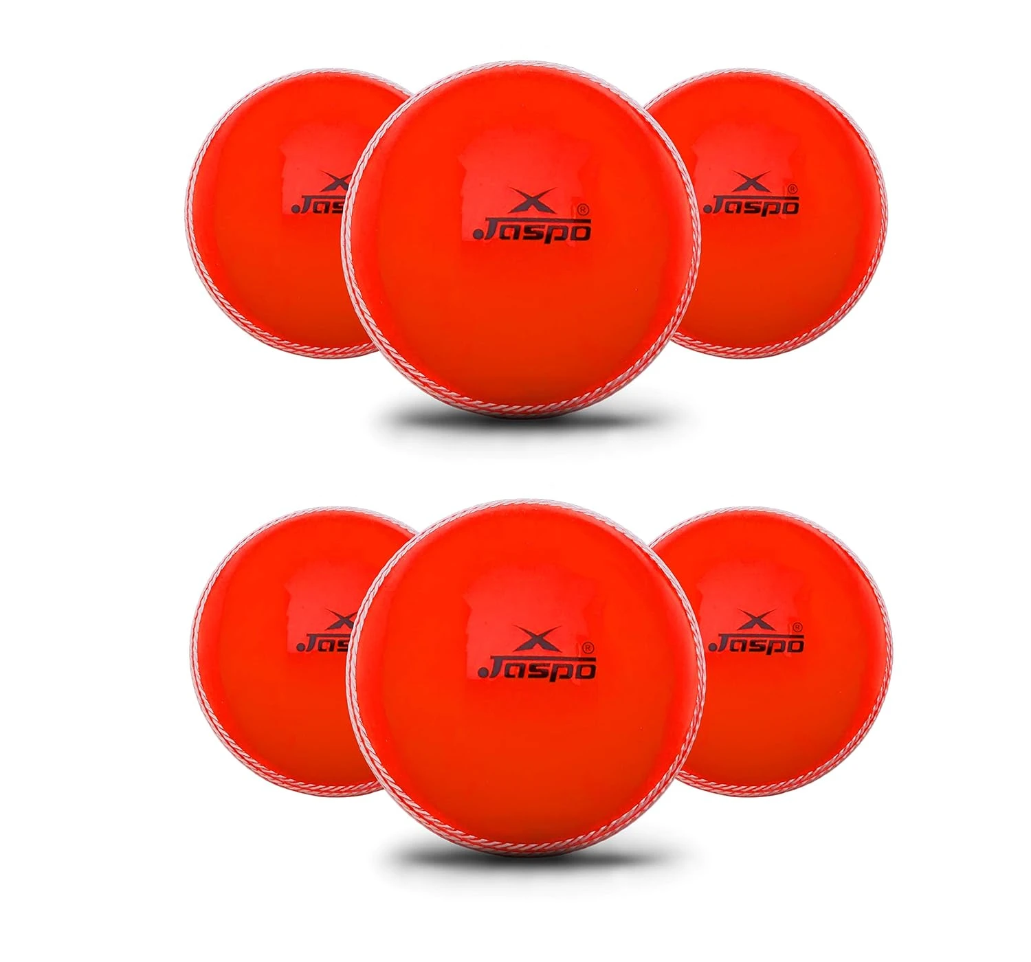 jaspo T-20 Soft PVC Cricket Ball 110 Gm. Orange (Pack of 6)