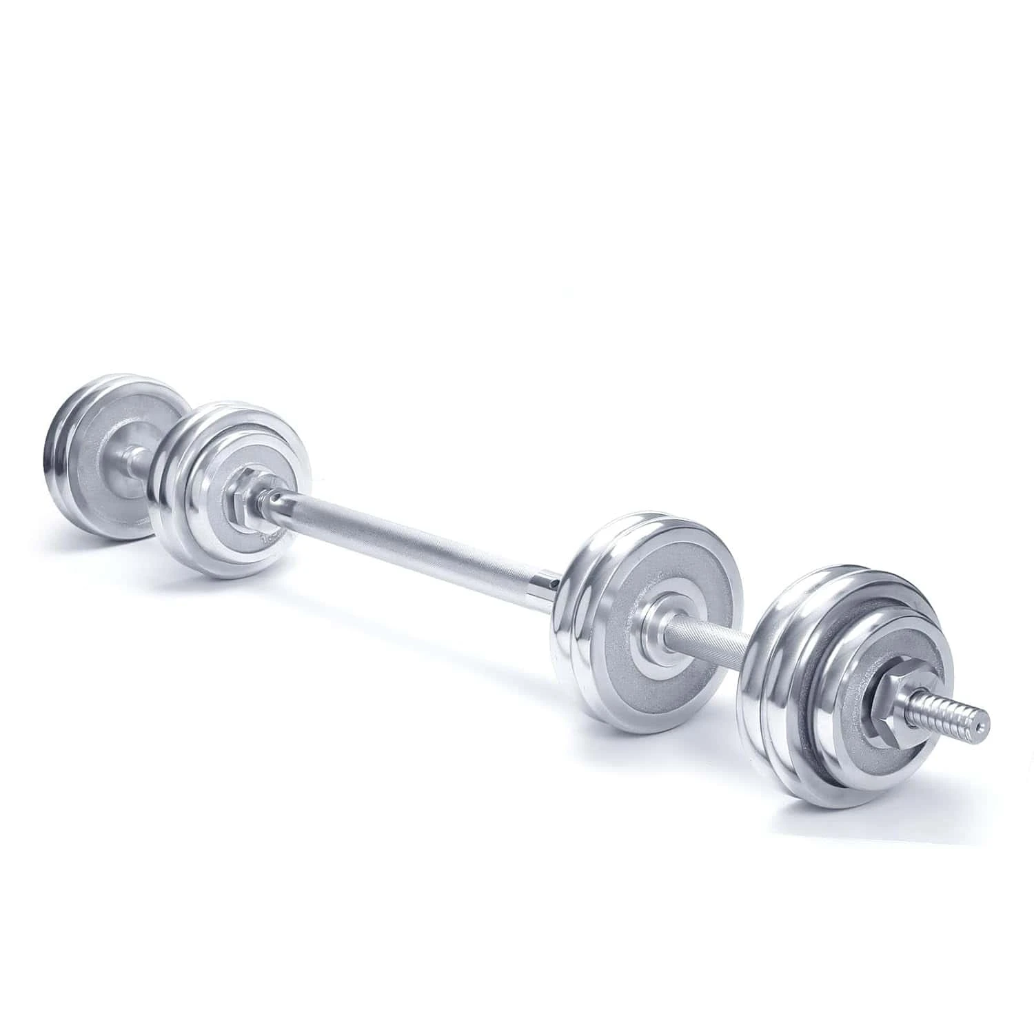 Amazon Brand - Symactive Chrom Plated Adjustable Dumbbells with Connector 10 Kg 