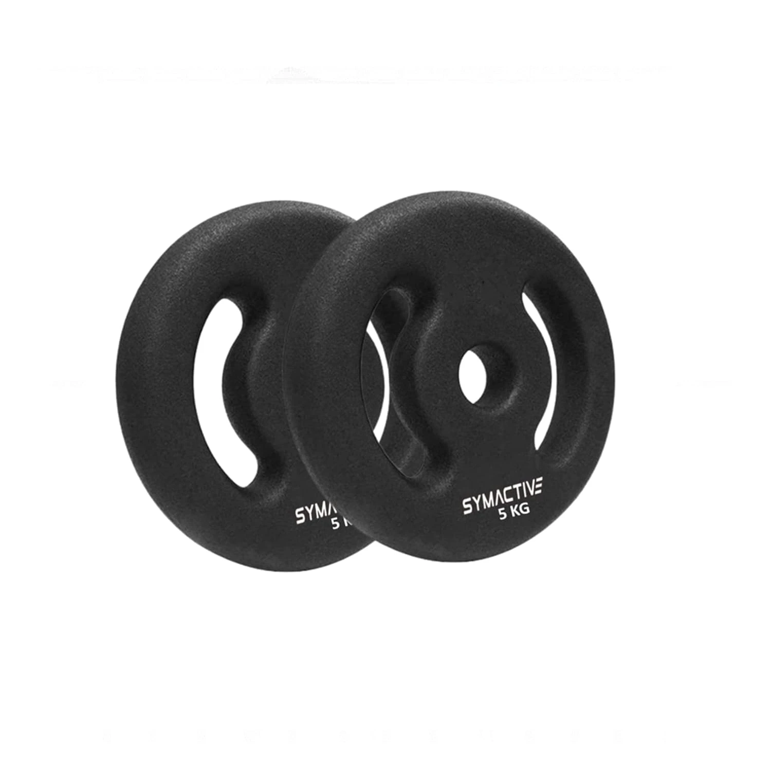 Amazon Brand - Symactive Neoprene Coated Solid Weight Plates, 30mm Centre Hole, 