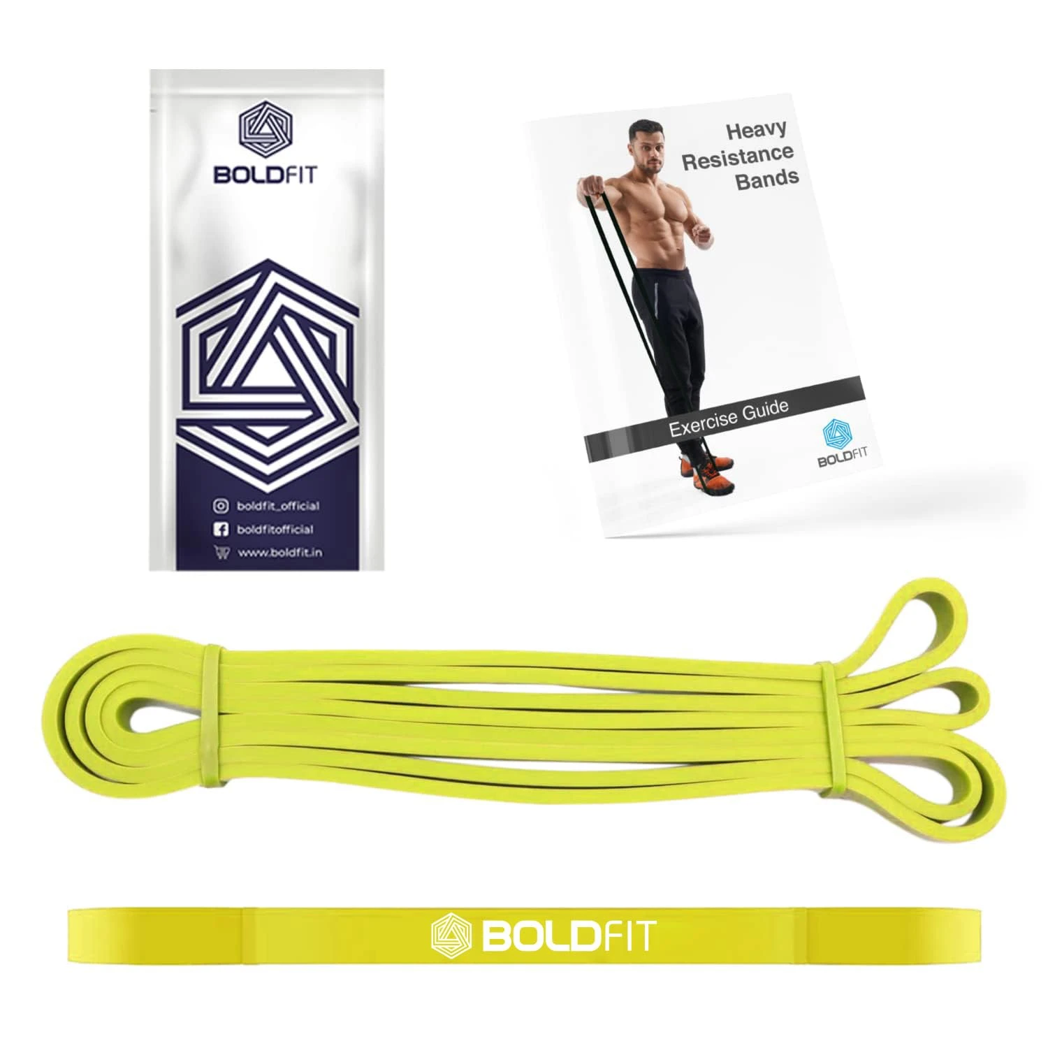 Boldfit Heavy Resistance Band for Exercise & Stretching, Pull Up Band Suitable i