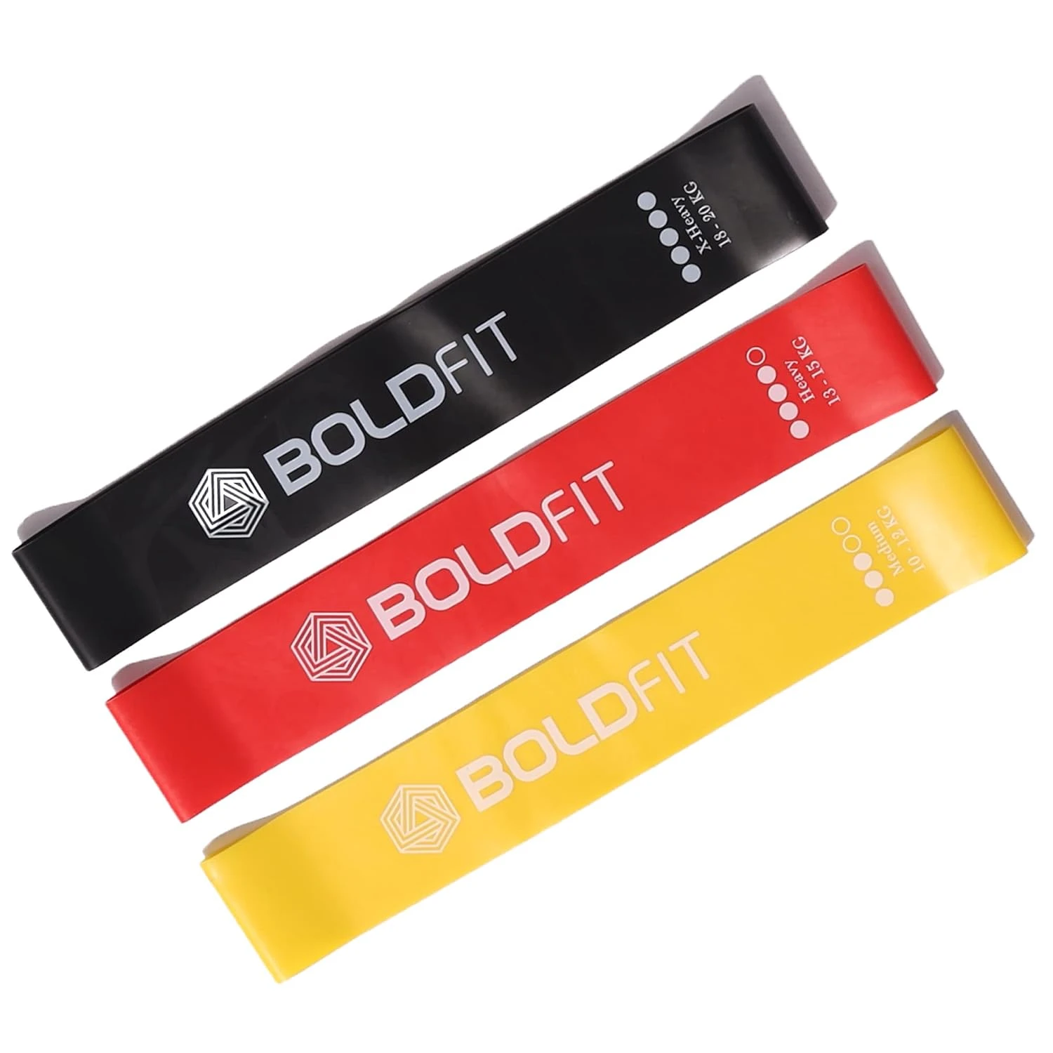 Boldfit Resistance Bands Mini Loop Set (Pack of 3) Hip Band Toning Exercise Band
