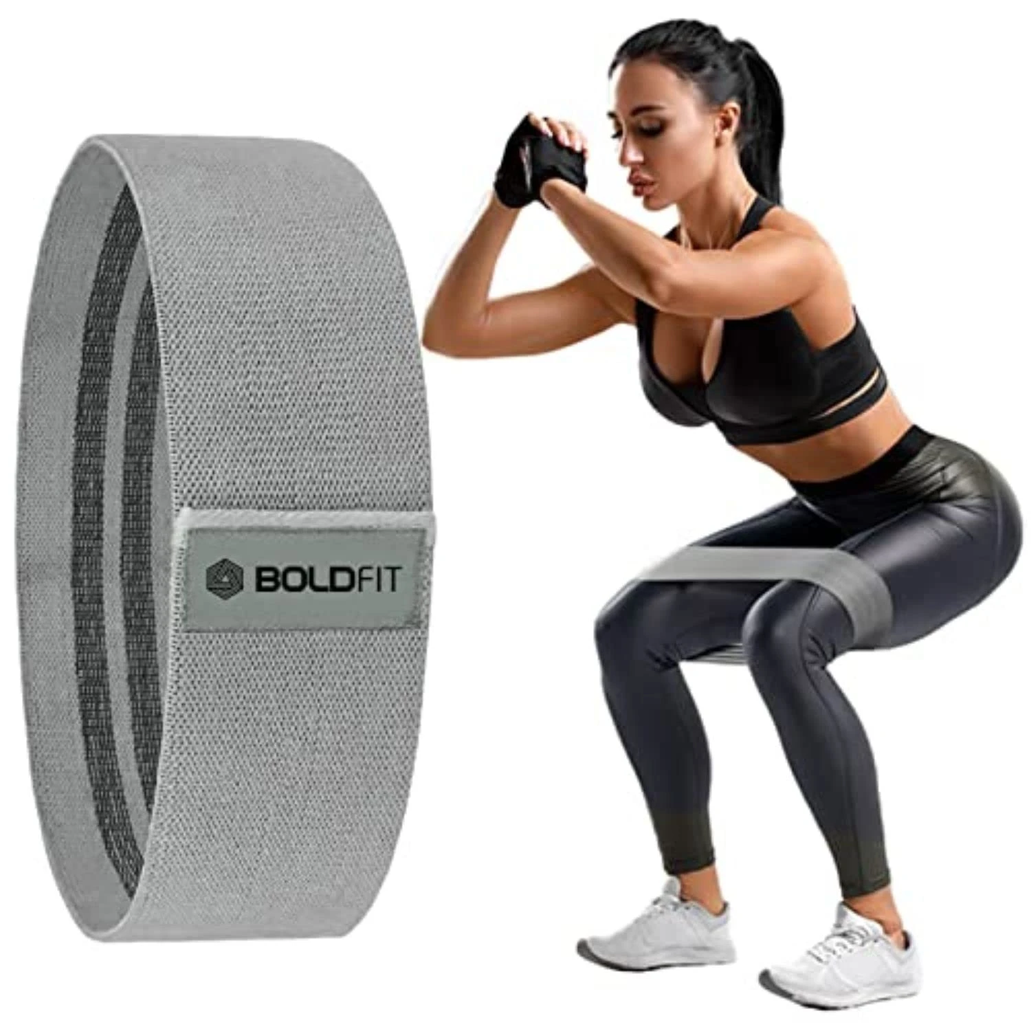 Boldfit Fabric Resistance Band -Loop Band for Exercise Hip Bands for Hip, Legs, 