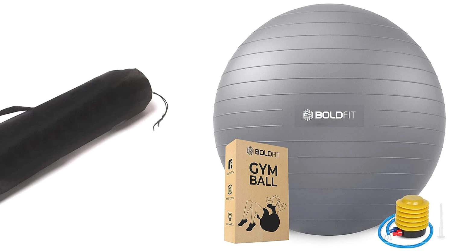 Boldfit Yoga mat for Women and Men with Cover Bag TPE Material 6mm Extra Thick E