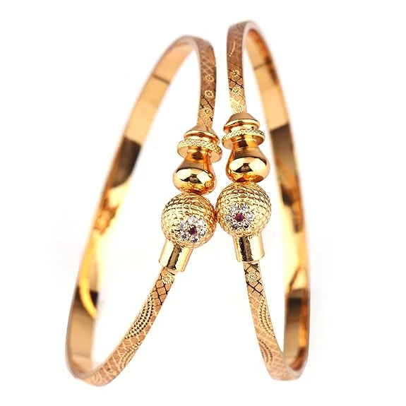 Shining Diva Fashion Set Of 2 Latest Traditional Design 18k Gold Plated Adjustab
