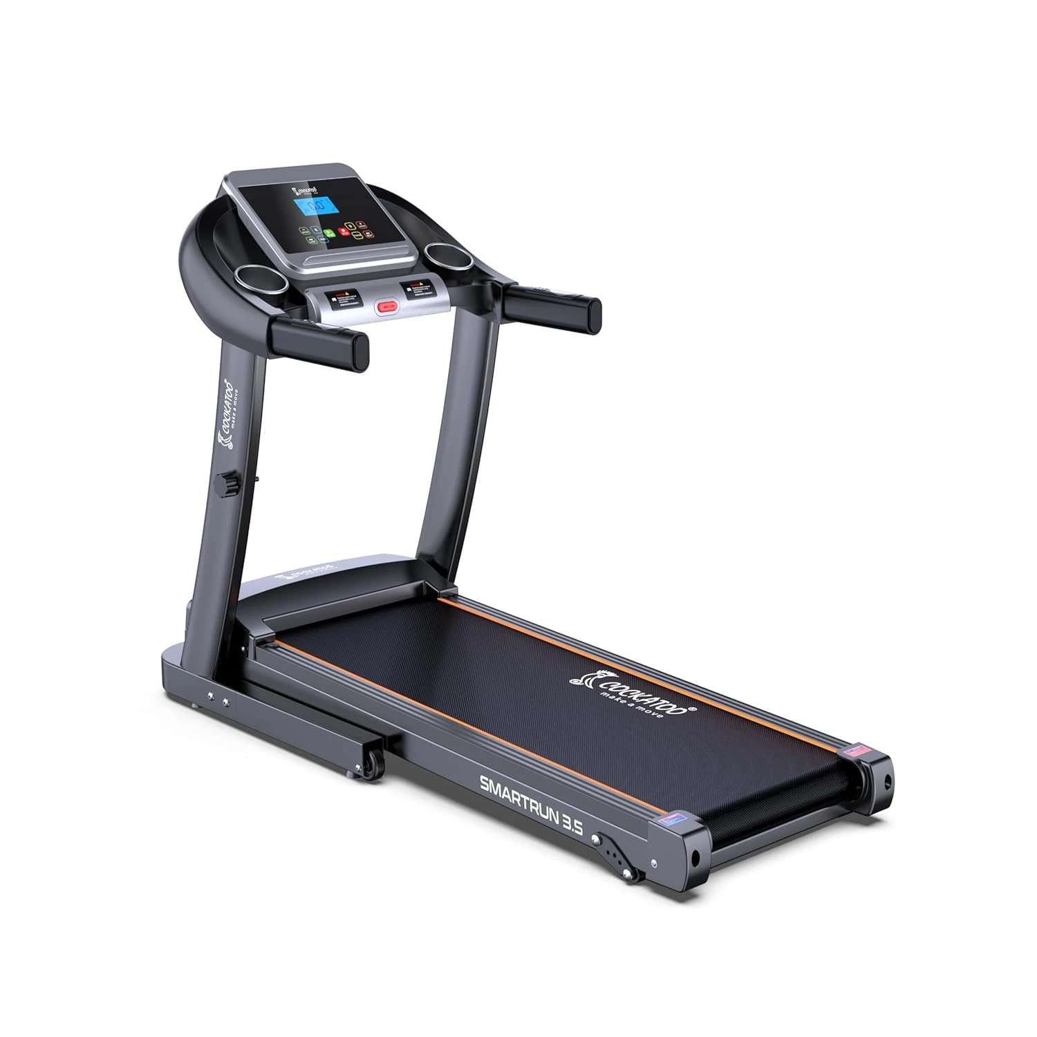 Cockatoo SmartRun3.5 3.5HP Peak DC Motorized Treadmill for Home, with 3 Level Ma