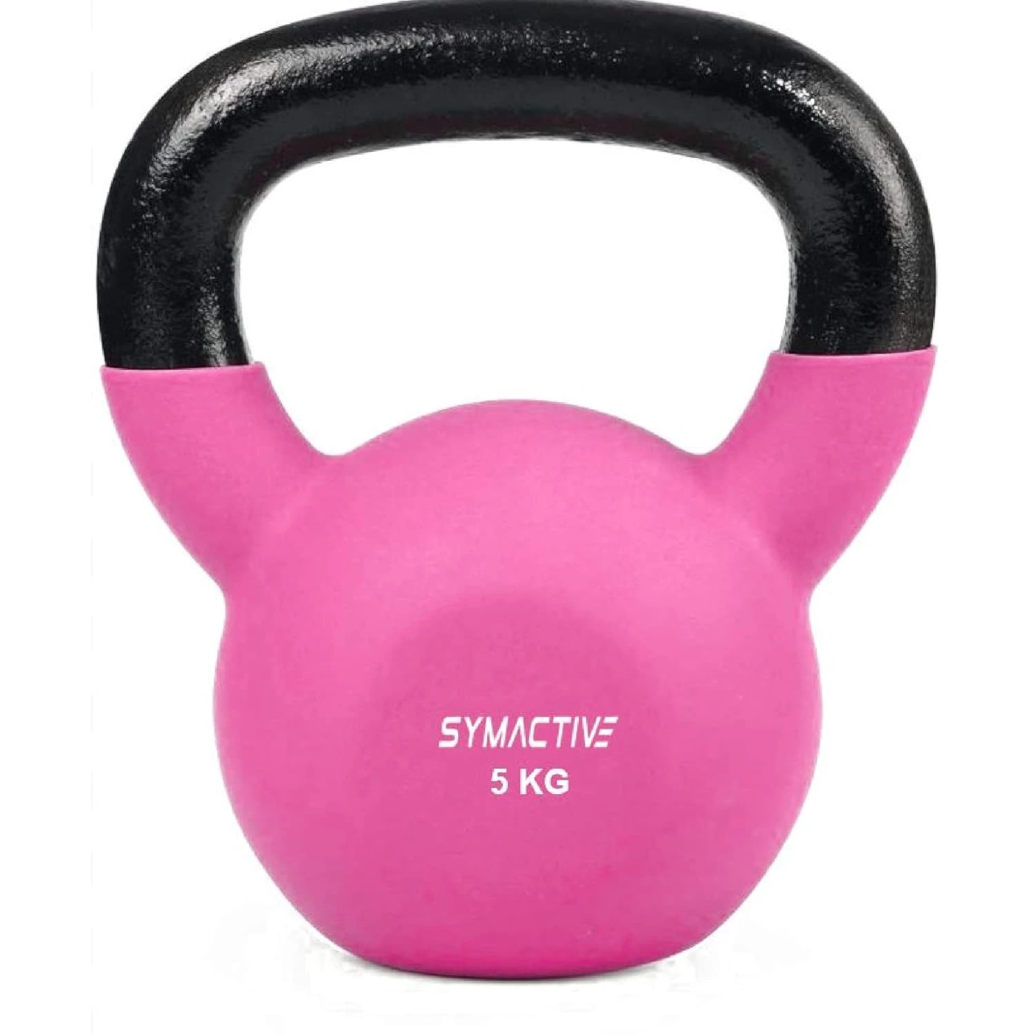 Amazon Brand - Symactive Neoprene Coated Kettlebell (Black,Pink)