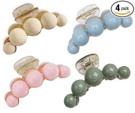 ANNACREATIONS Korean Fashionable Fancy Stylish Large Big Pearl Hair Claw Clips L