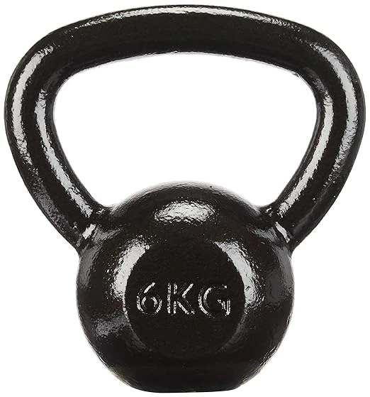 amazon basics Cast Iron Kettlebell (6 Kg), Black