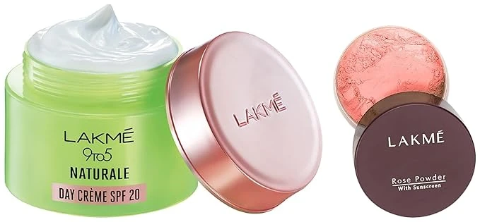 LAKMÉ Rose Face Powder for Oily Skin Type, Warm Pink, 40G And 9 To 5 Naturale Da