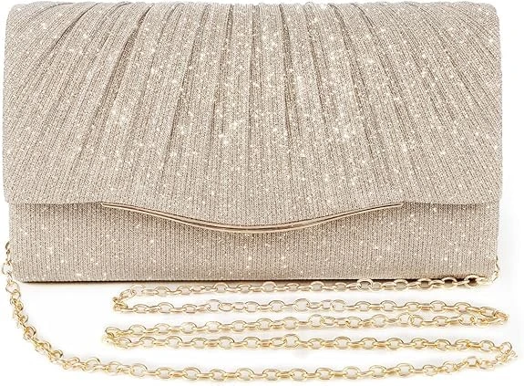Lyrovo Clutch Purse for Women Formal Dressy Evening Clutches Handbags Crossbody 