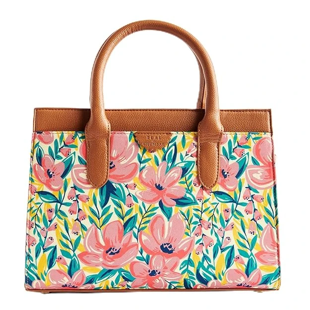 TEAL BY CHUMBAK Women's Office Tote Bag, Printed Canvas Shoulder Bag for College