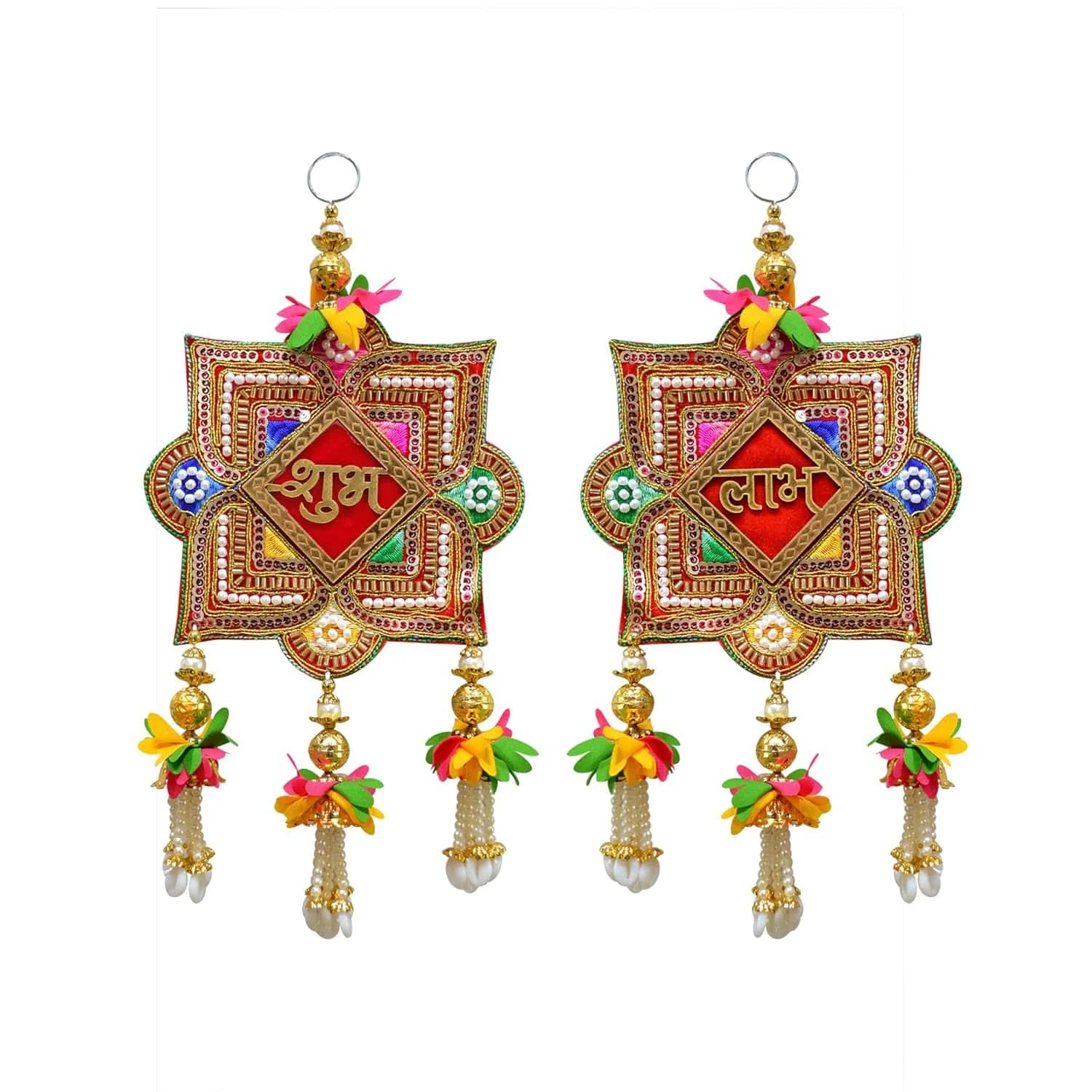 CraftVatika Traditional Shubh Labh Hanging Latkan for Door & Wall Decoration, Di
