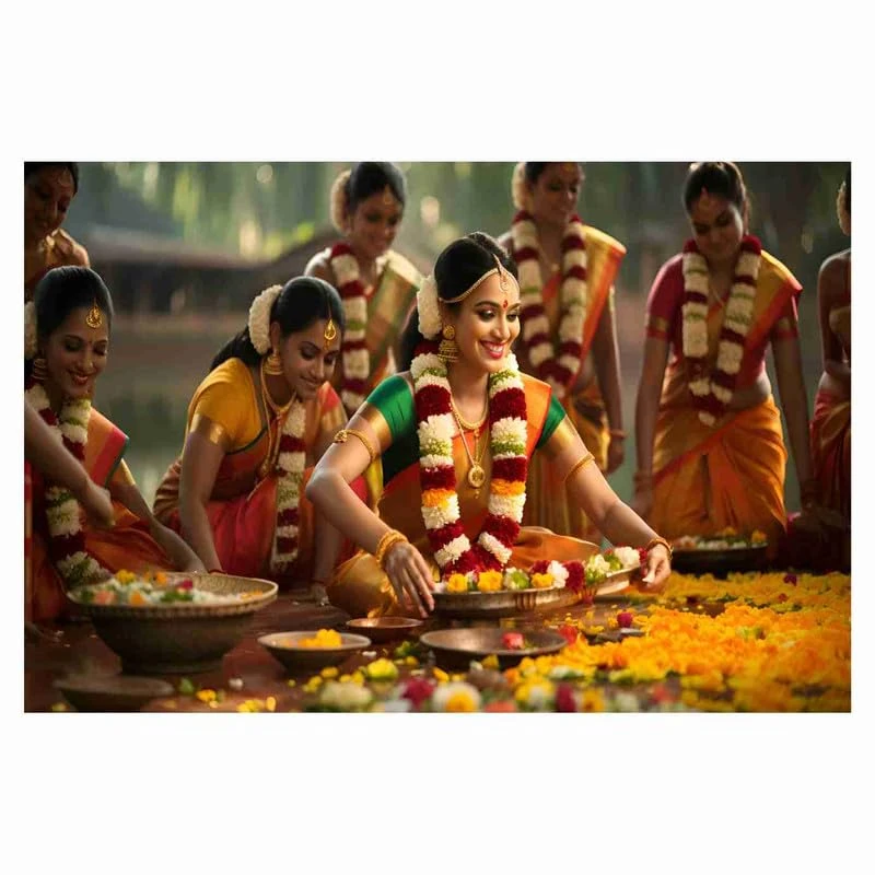 SAF paintings kerela Traditional Festival Onam Wall Poster For Home decoration O