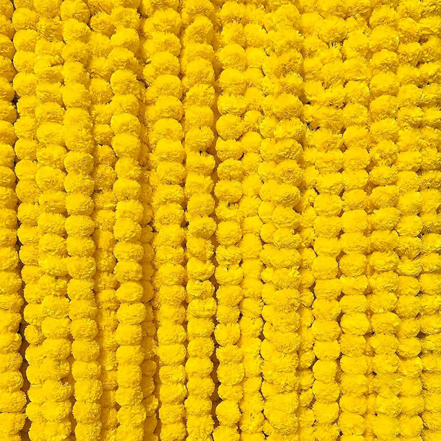 TIED RIBBONS Pack of 5 Artificial Marigold Flowers String Garlands Toran - Home 
