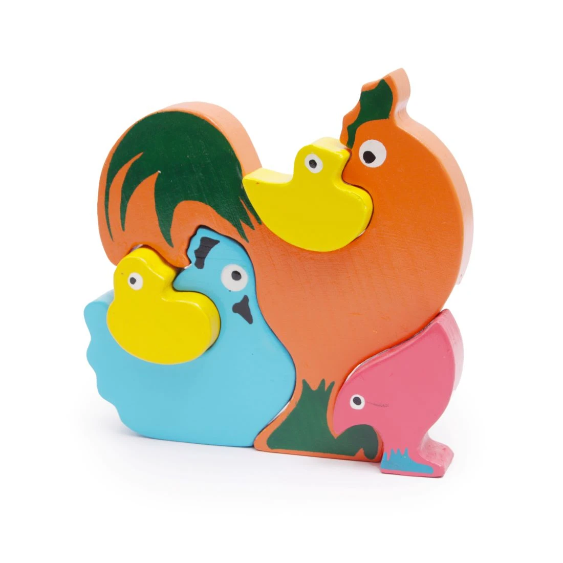 OpaToys Wooden Hen & Chicks Puzzle – Animal Family Learning Toy for Toddlers & P