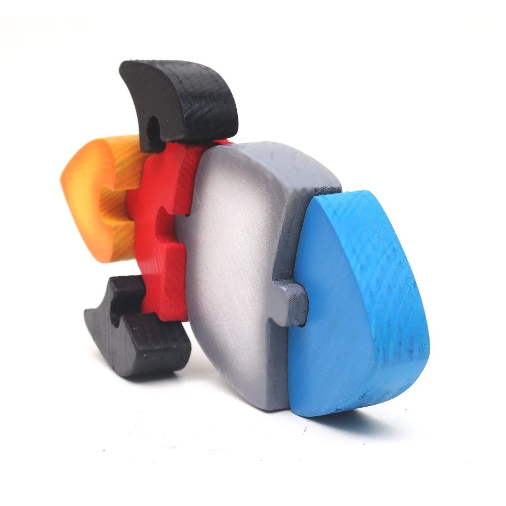 OpaToys Wooden Rocket Puzzle for Kids – Montessori Educational Toy | Space Theme