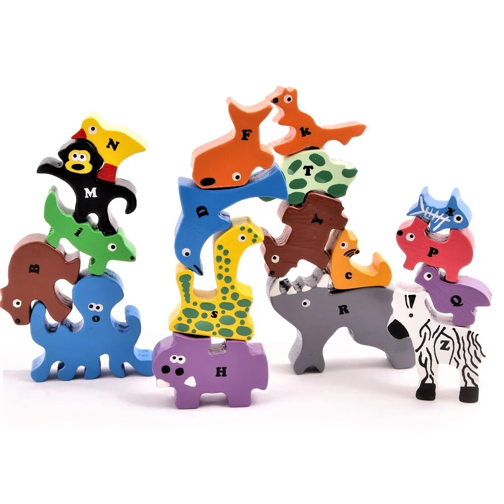 OpaToys Jumbo Wooden Animal Puzzle A–Z (26 Pieces) | Alphabet Learning Montessor