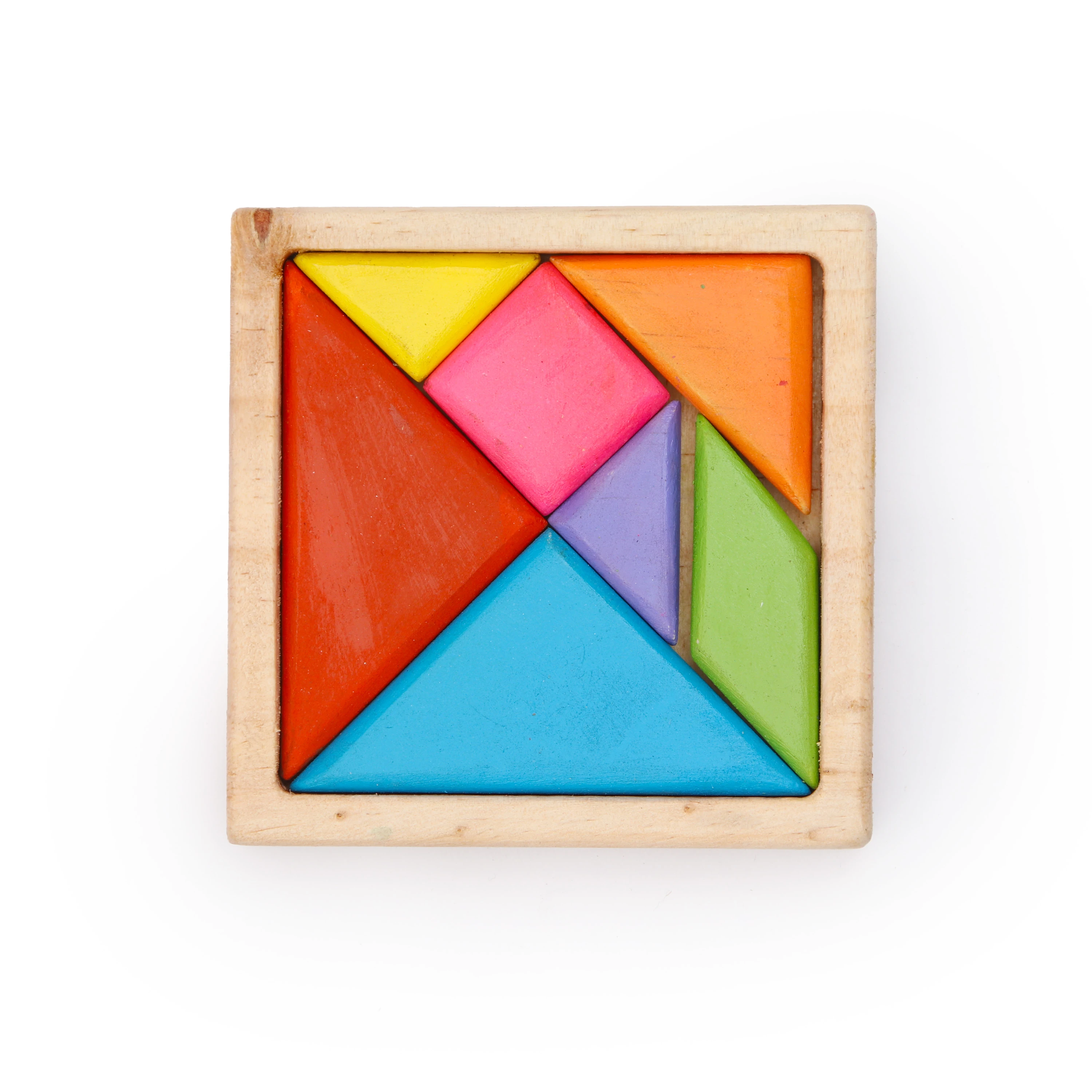 Opa Toys 7-Piece Wooden Magnetic Tangram | Classic Shape Puzzle & Educational To
