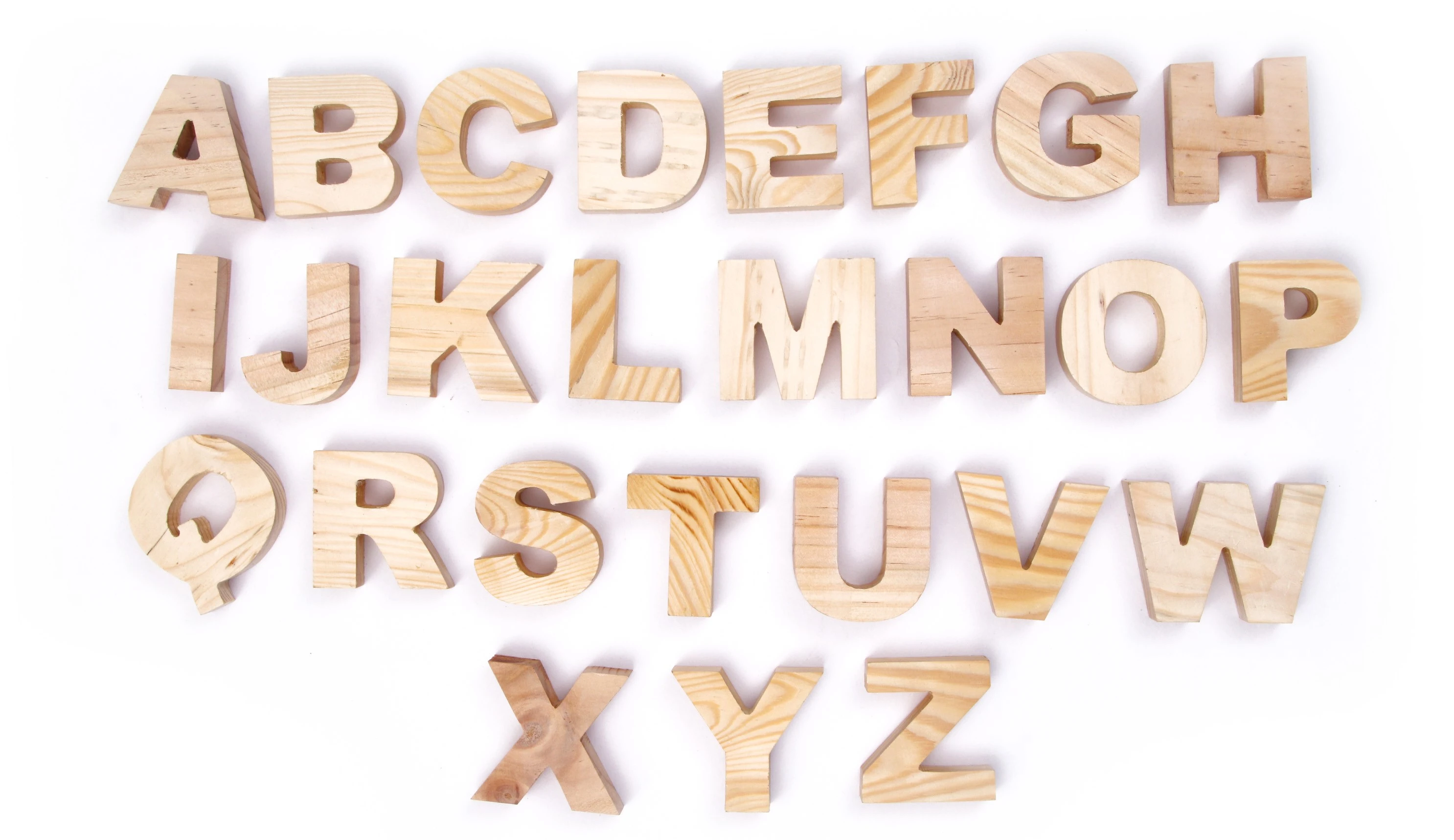 OpaToys Wooden Small Size Alphabets – Uppercase A to Z Learning Toy (26 Pieces)