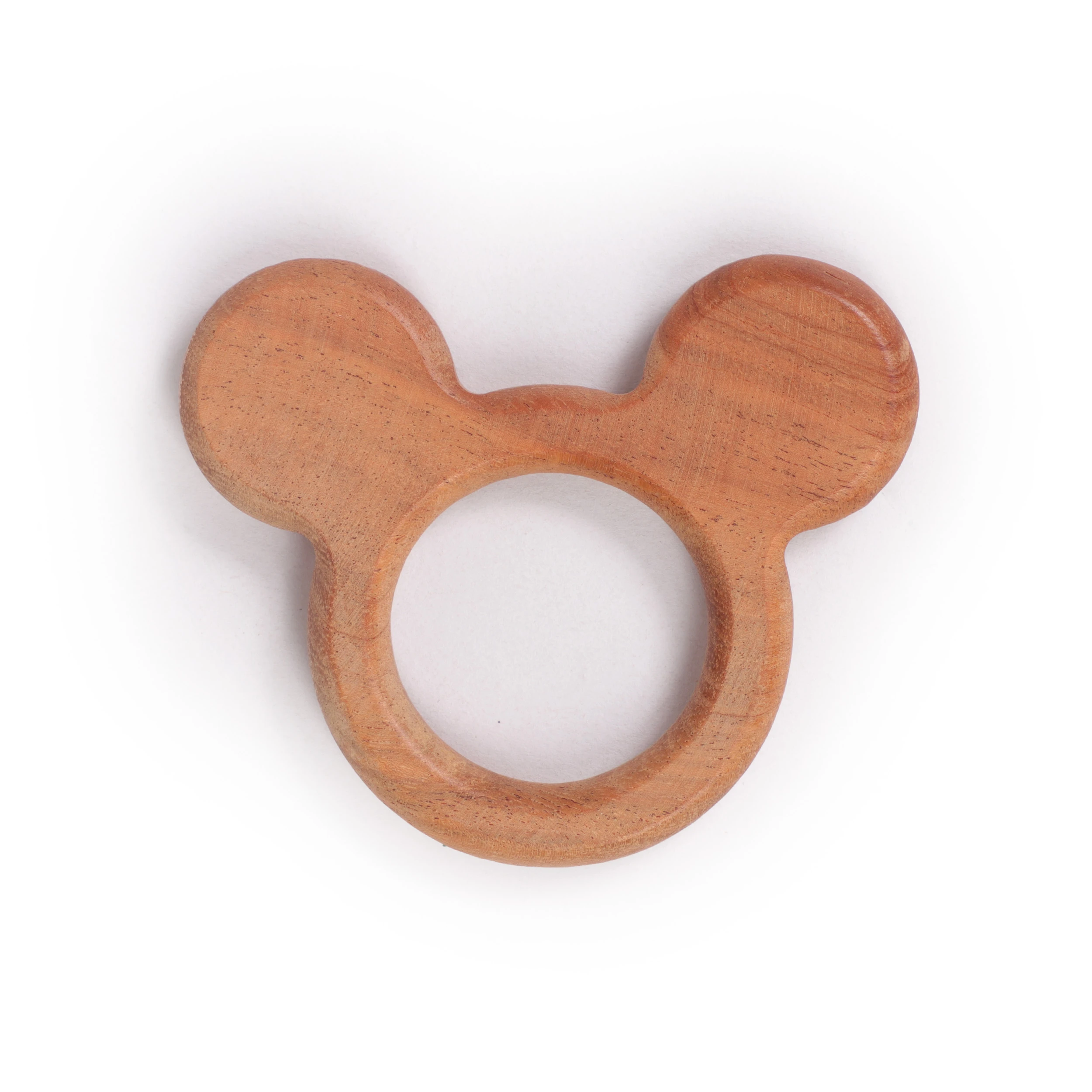 Opa Toys Wooden Neem Teether – Mickey Mouse Shape Baby Teething Toy (1 Piece)