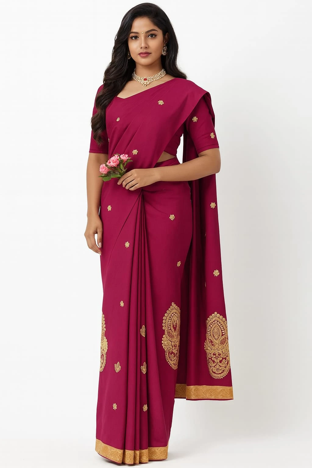 Lightweight Saree with Printed Design – Daily & Office Wear