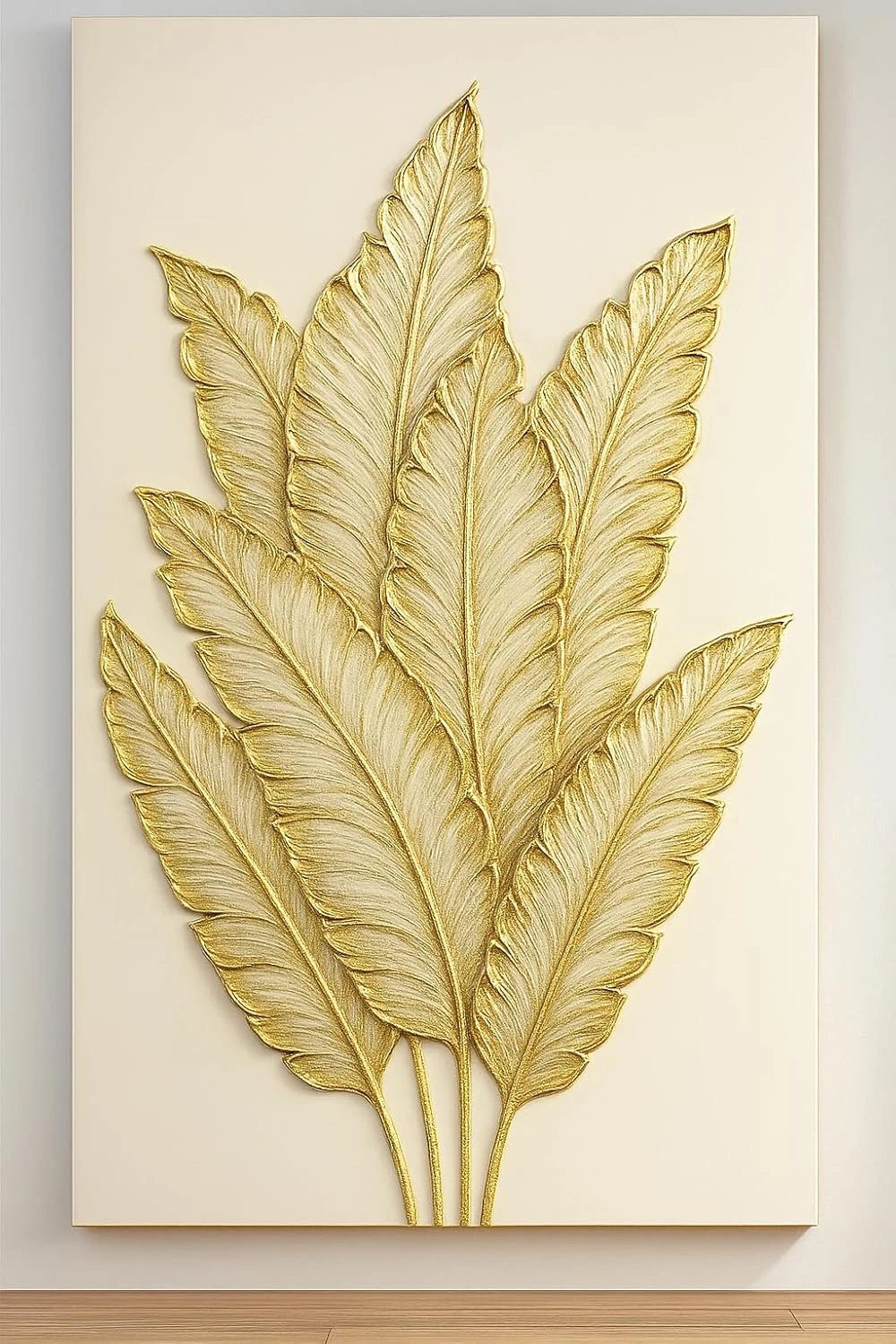 ALLAIL DESTINATION Luxurious Gold Leaf Wall Art, Modern Abstract painting on bla