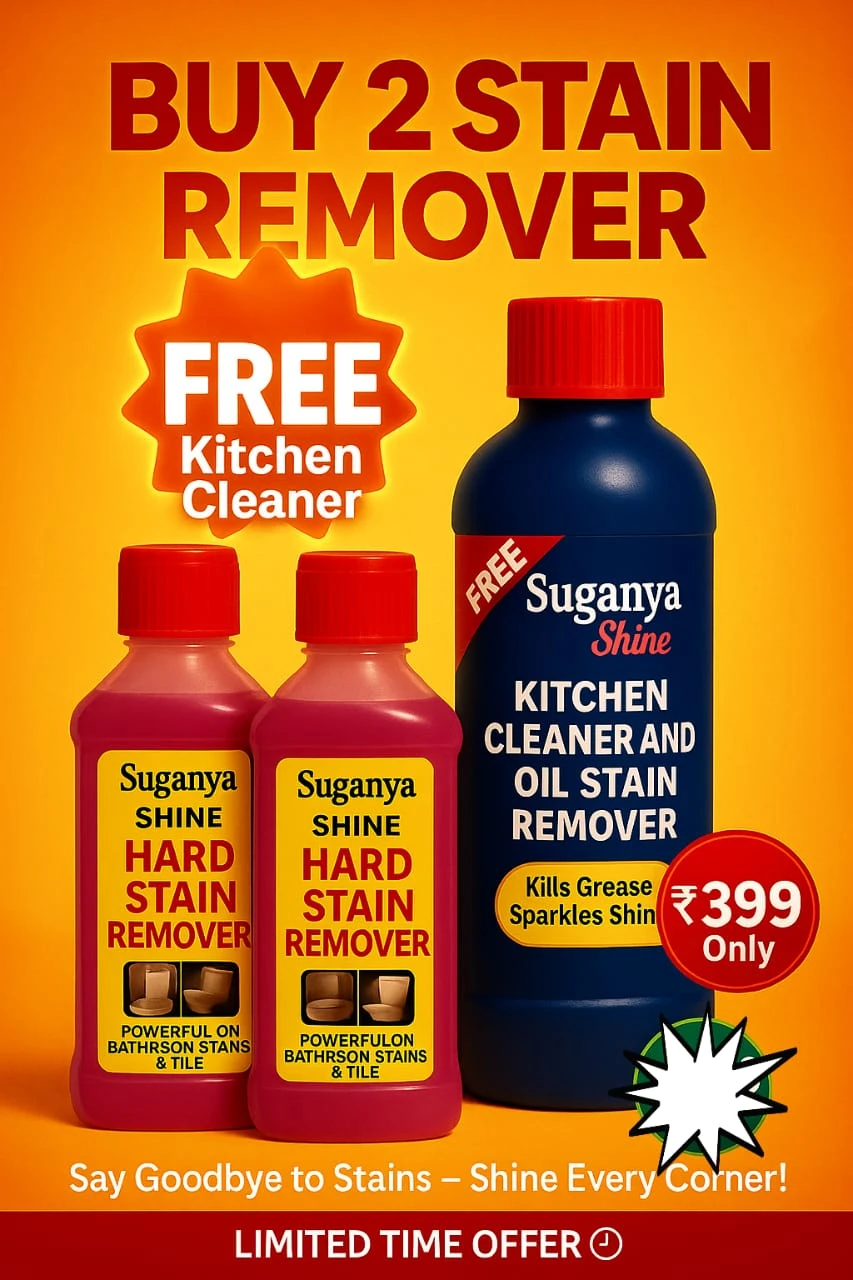 Hard Stain Remover + Kitchen Cleaning Liquid Combo(₹399 Only)