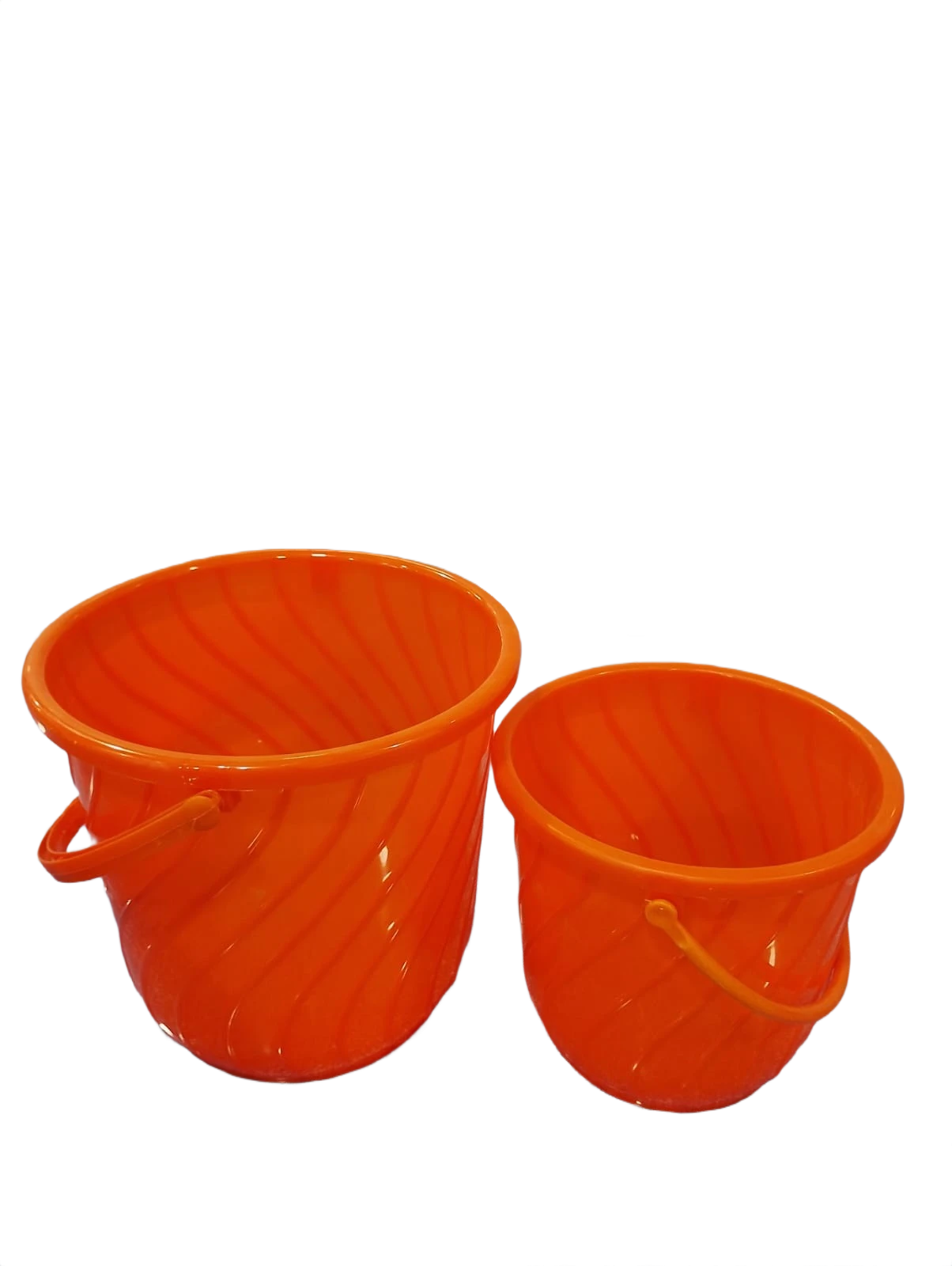 Combo Heavy-Duty Plastic Bucket with Handle – Bright Orange