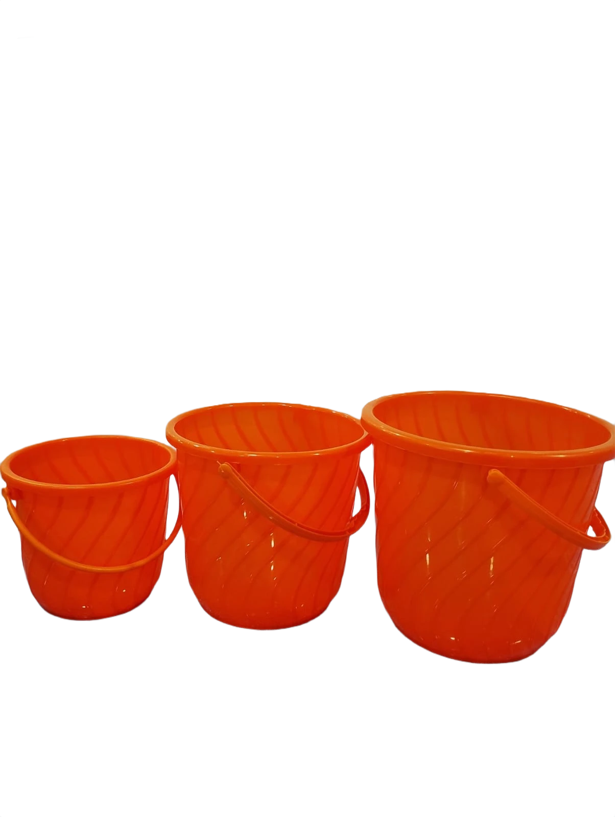 Plastic Bucket Combo Offer – Set of 3  (5L,9L,13L,Orange Color)