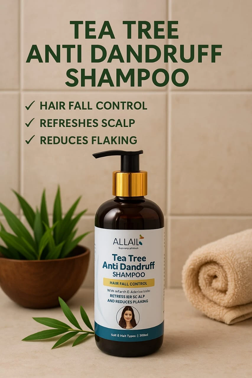 ALLAIL Tea Tree Herbal Anti-Dandruff Shampoo – 300 ml