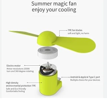 Mini Micro USB & Type C Fan|USB Fan|UK Mobiles