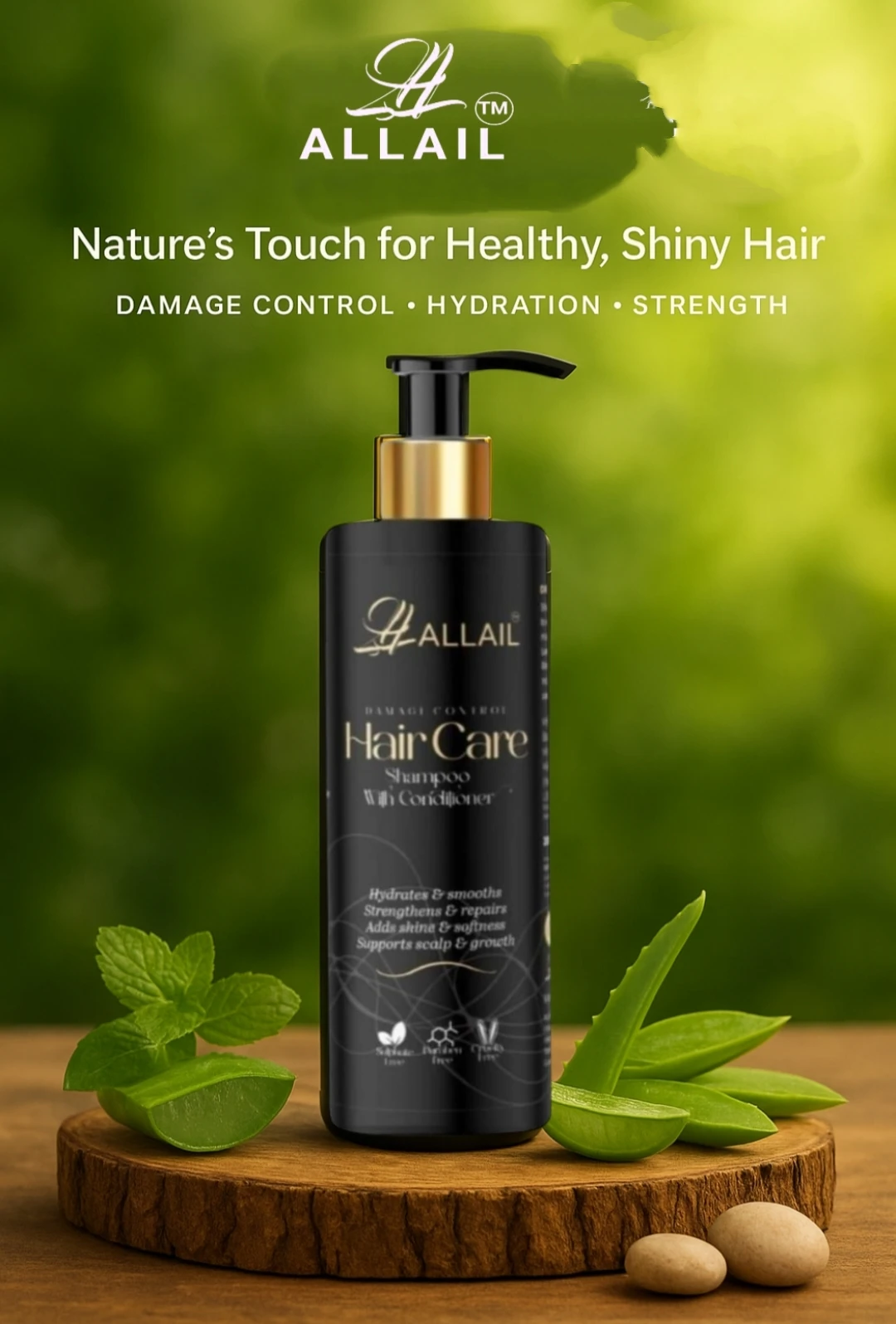 ALLAIL Damage Control Hair Care Shampoo with Conditioner 200 ml